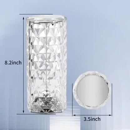 Portable LED Table Lamp with Diamond-Inspired Design and Touch Control