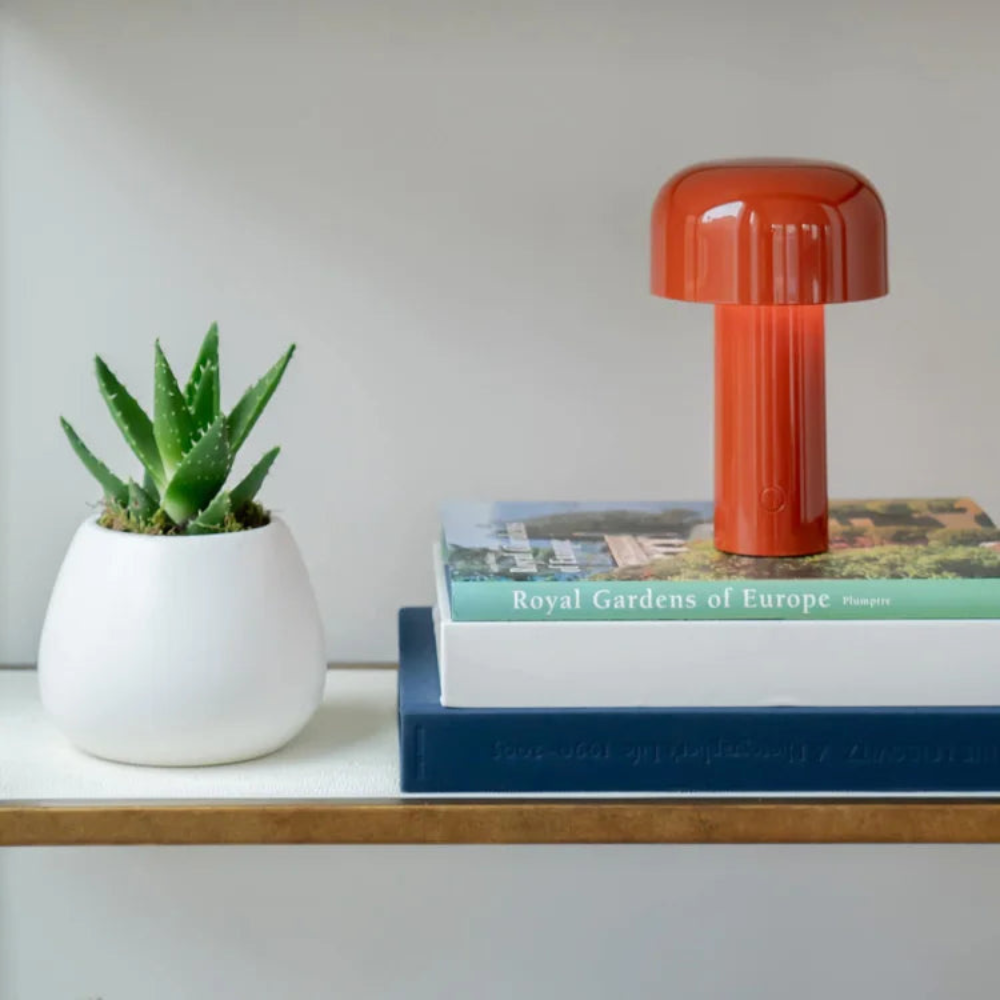 Portable Mushroom Table Lamp with Rechargeable Wireless Design
