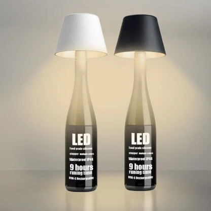 Rechargeable Bottle-Mount Table Lamp with Dimmable LED