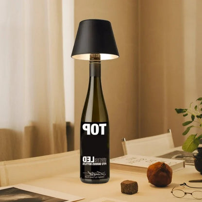 Rechargeable Bottle-Mount Table Lamp with Dimmable LED