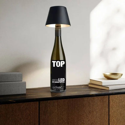 Rechargeable Bottle-Mount Table Lamp with Dimmable LED
