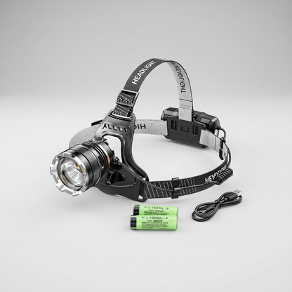 Rechargeable LED Headlamp with XHP90.2 High-Power Light