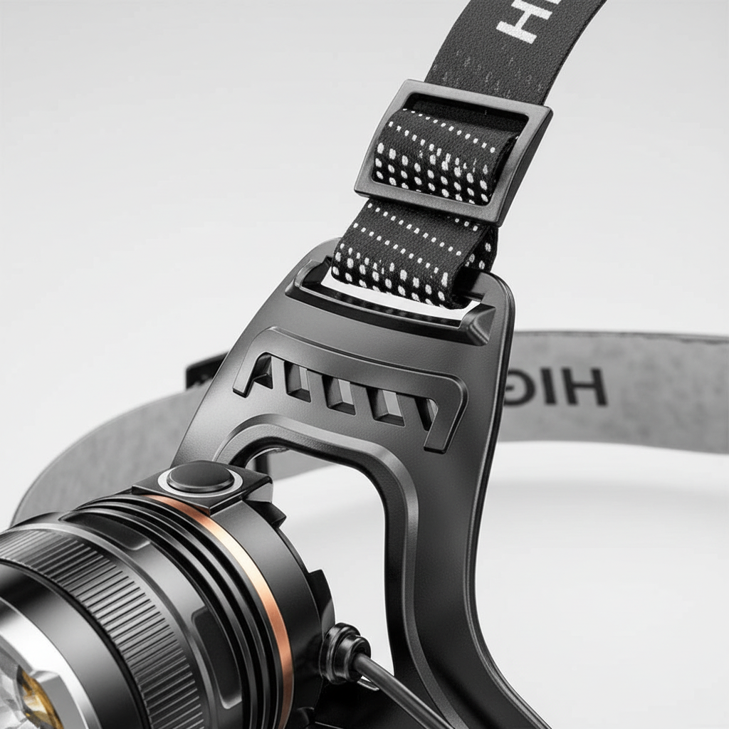 Rechargeable LED Headlamp with XHP90.2 High-Power Light