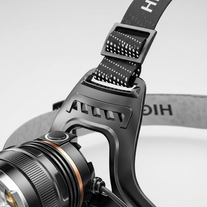 Rechargeable LED Headlamp with XHP90.2 High-Power Light