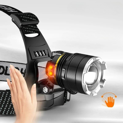 Rechargeable LED Headlamp with XHP90.2 High-Power Light