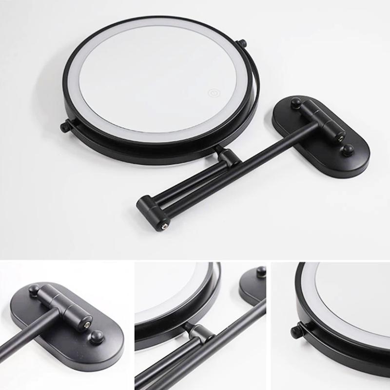 Rechargeable LED Make-Up Mirror with Adjustable Magnification