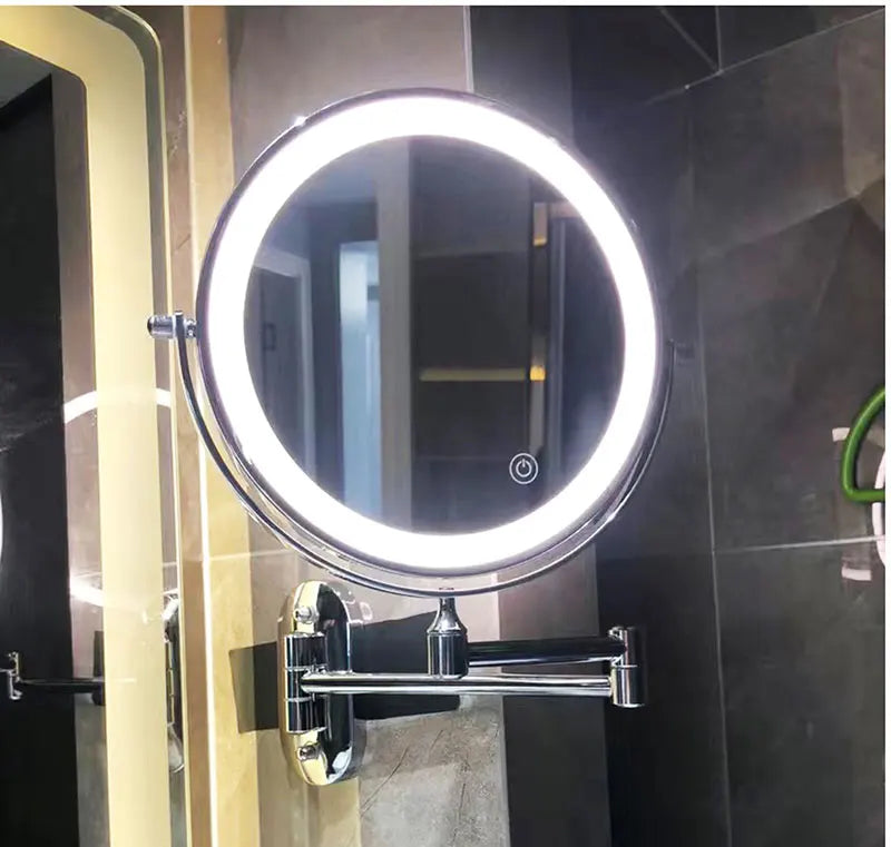 Rechargeable LED Make-Up Mirror with Adjustable Magnification