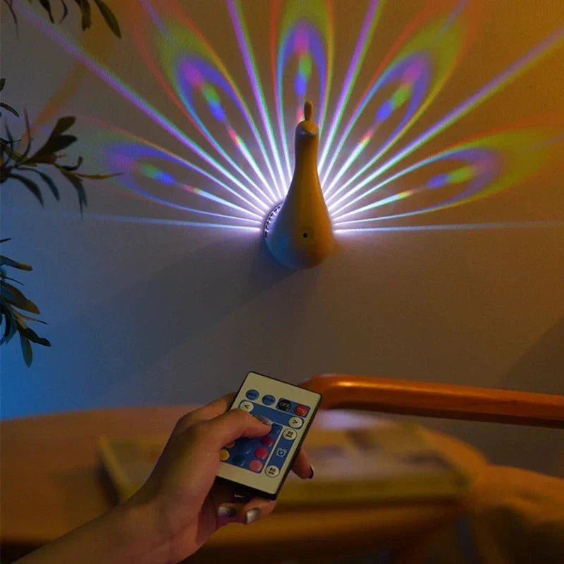 Rechargeable Wall Lamp with Multicolour Light Projection
