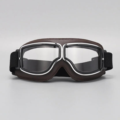 Retro Motorcycle Goggles with UV Protection and Adjustable Elastic Strap