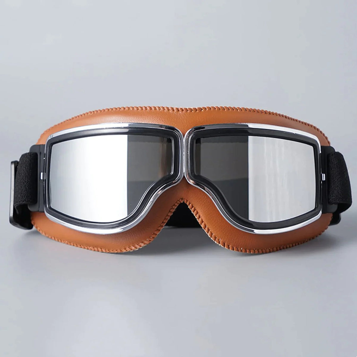 Retro Motorcycle Goggles with UV Protection and Adjustable Elastic Strap