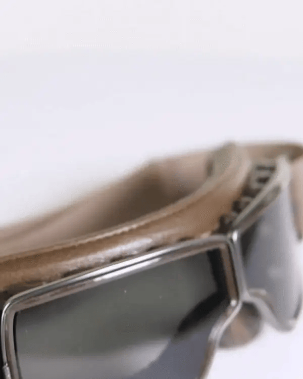 Retro Motorcycle Goggles with UV Protection and Adjustable Elastic Strap