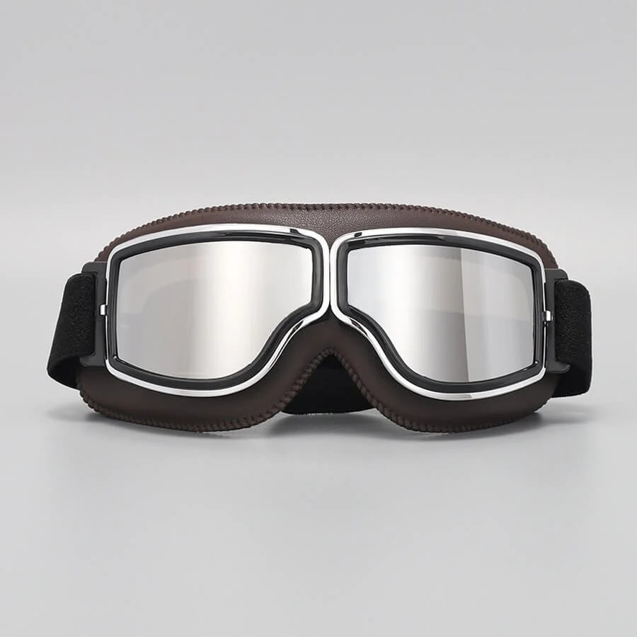 Retro Motorcycle Goggles with UV Protection and Adjustable Elastic Strap