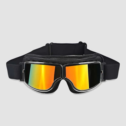 Retro Motorcycle Goggles with UV Protection and Adjustable Elastic Strap