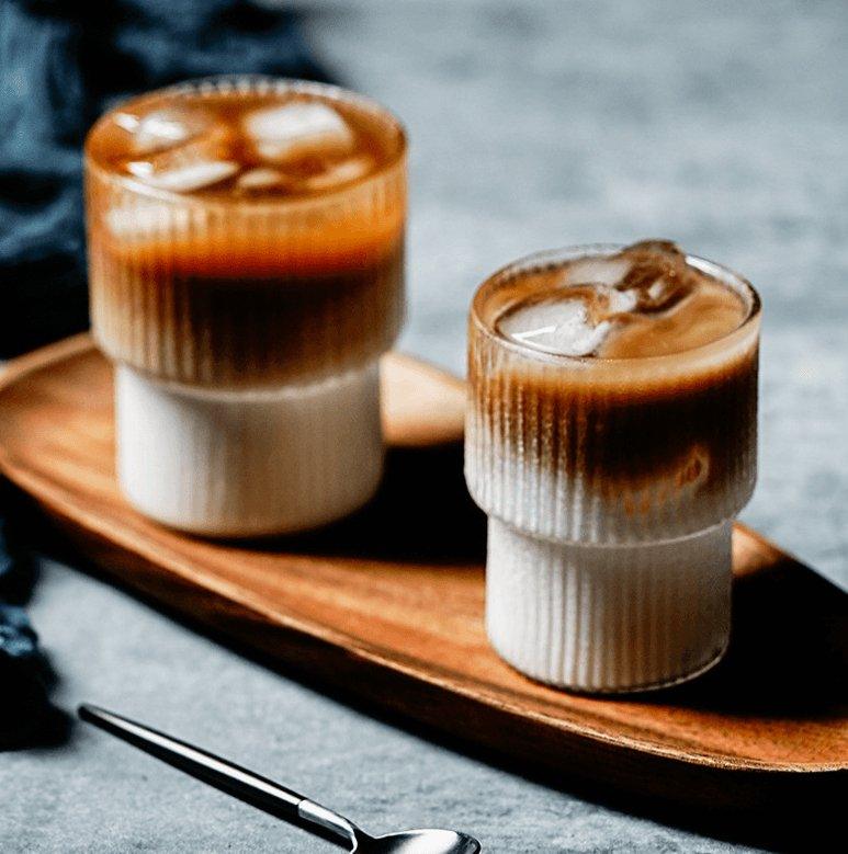 Ribbed Glass Tumbler Set – Modern Textured Glassware for Hot and Cold Drinks