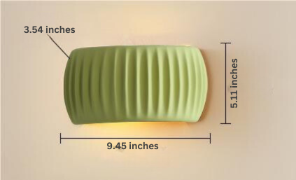 Ribbed Resin Wall Sconce with Warm Soft Lighting