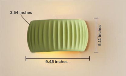 Ribbed Resin Wall Sconce with Warm Soft Lighting