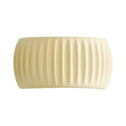 Ribbed Resin Wall Sconce with Warm Soft Lighting