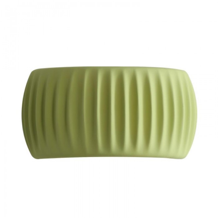 Ribbed Resin Wall Sconce with Warm Soft Lighting