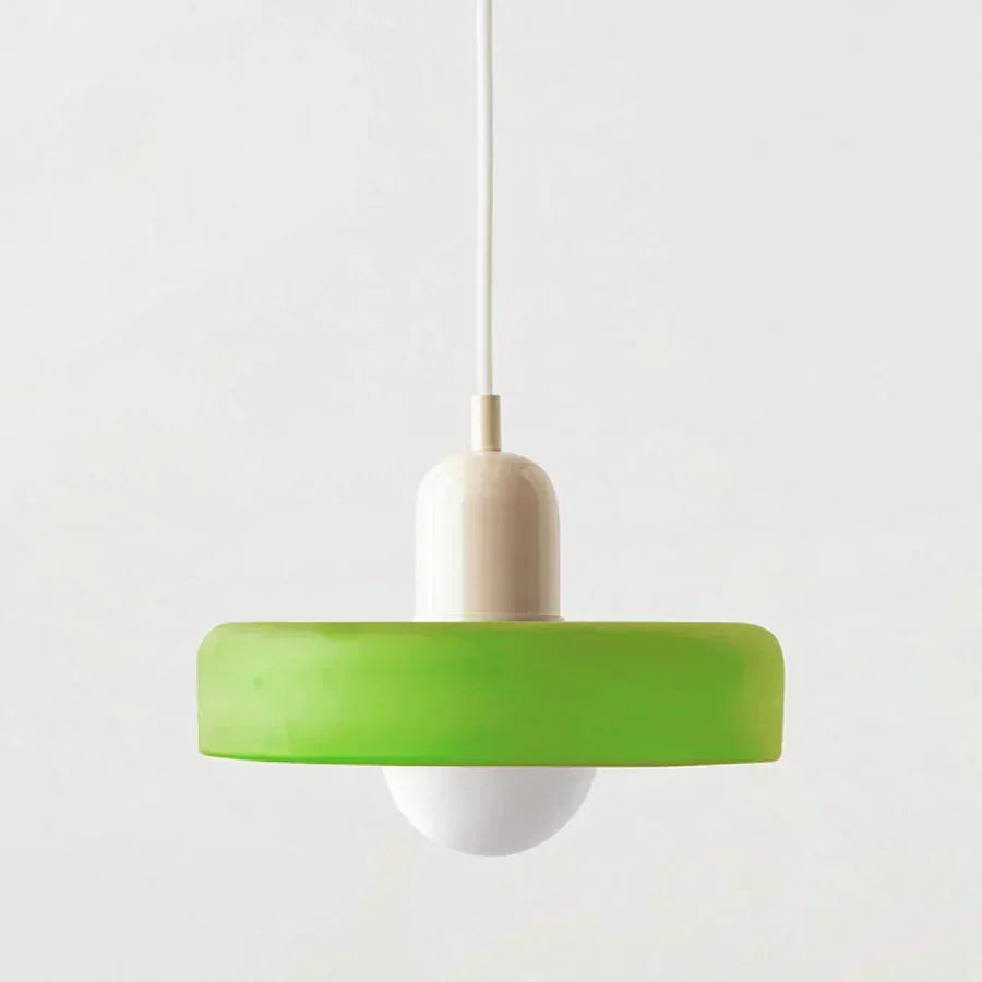 Scandinavian Glass Pendant Ceiling Lamp with Adjustable Suspension