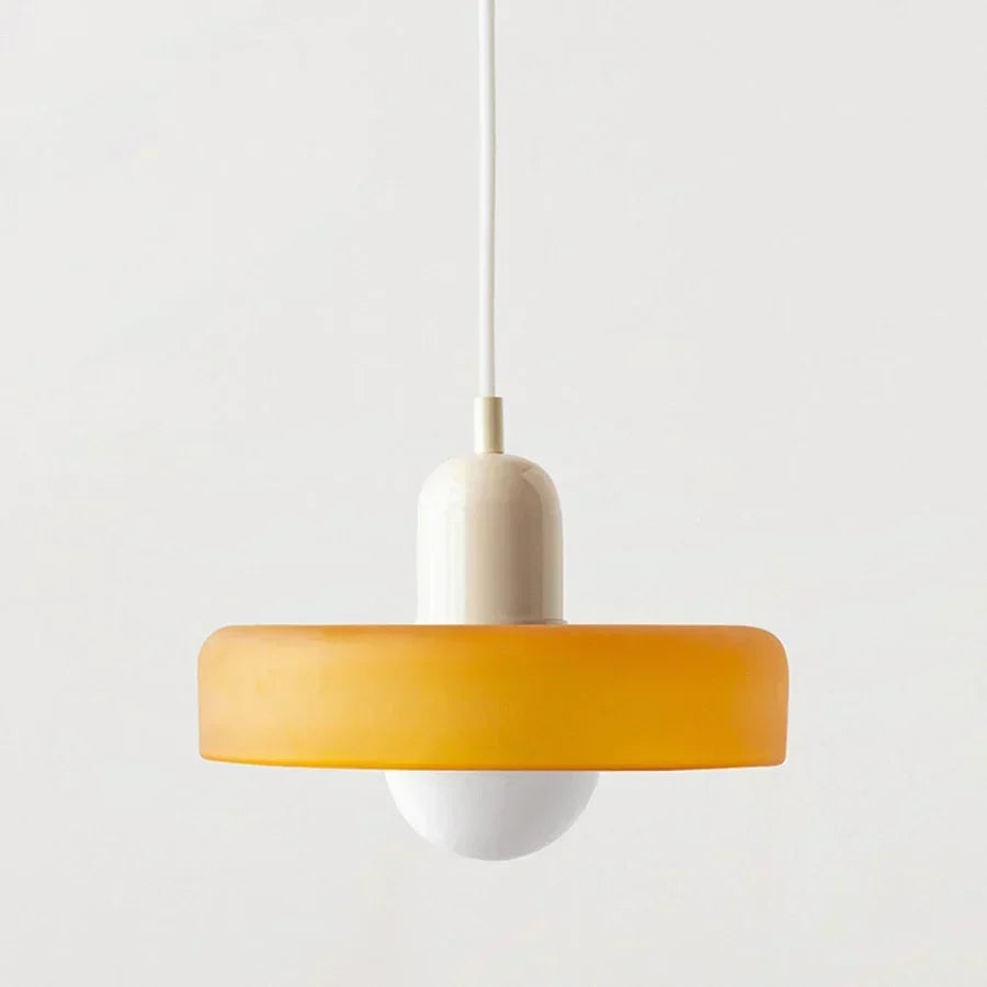 Scandinavian Glass Pendant Ceiling Lamp with Adjustable Suspension