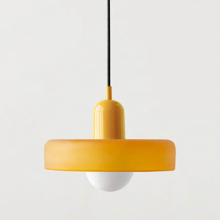 Scandinavian Glass Pendant Ceiling Lamp with Adjustable Suspension