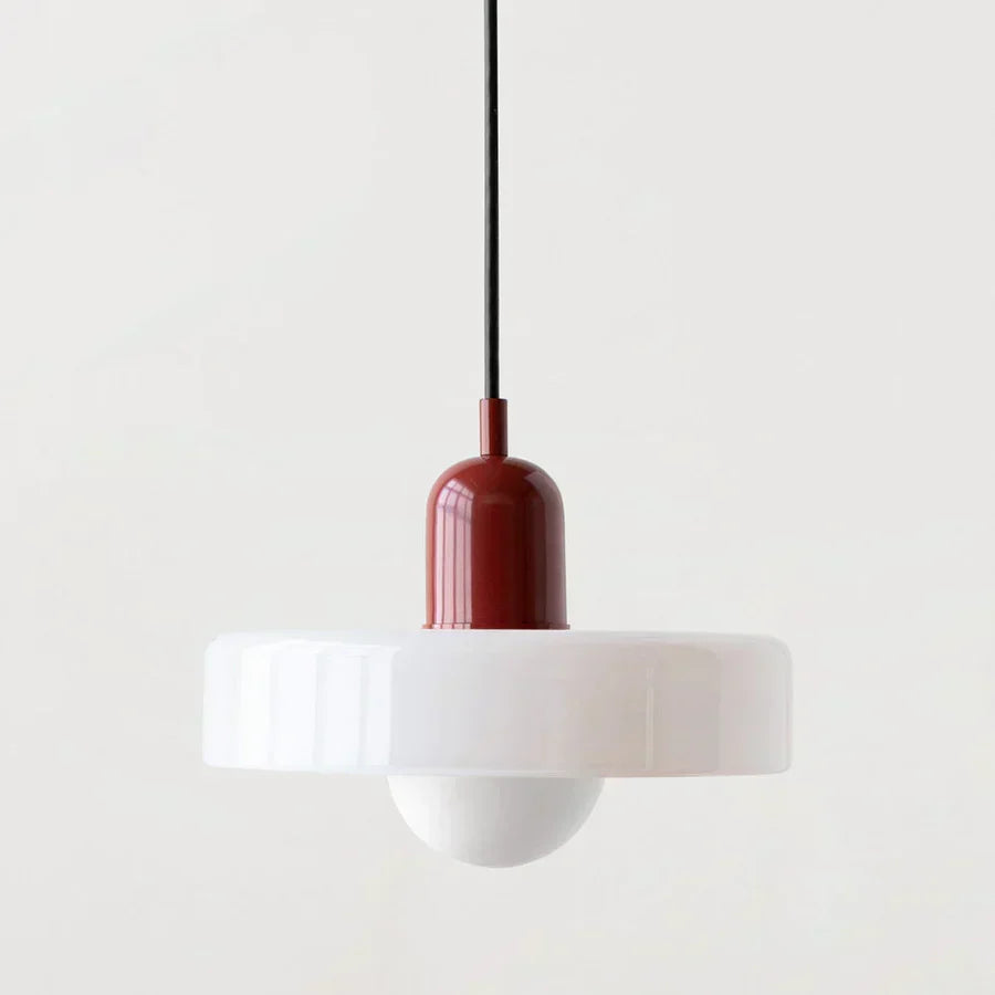 Scandinavian Glass Pendant Ceiling Lamp with Adjustable Suspension