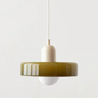 Scandinavian Glass Pendant Ceiling Lamp with Adjustable Suspension