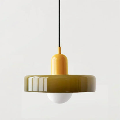 Scandinavian Glass Pendant Ceiling Lamp with Adjustable Suspension