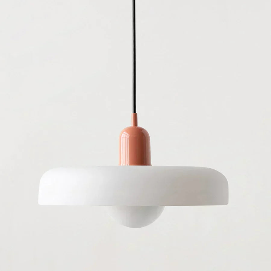 Scandinavian Glass Pendant Ceiling Lamp with Adjustable Suspension
