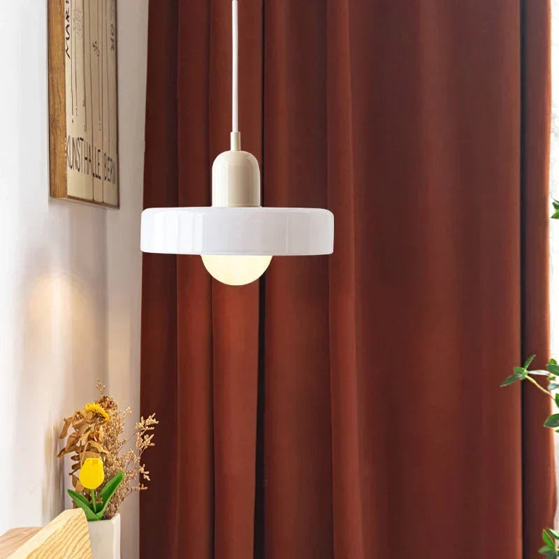 Scandinavian Glass Pendant Ceiling Lamp with Adjustable Suspension