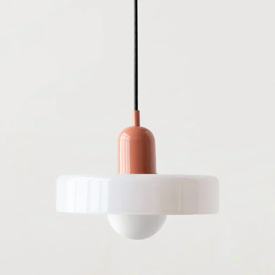 Scandinavian Glass Pendant Ceiling Lamp with Adjustable Suspension