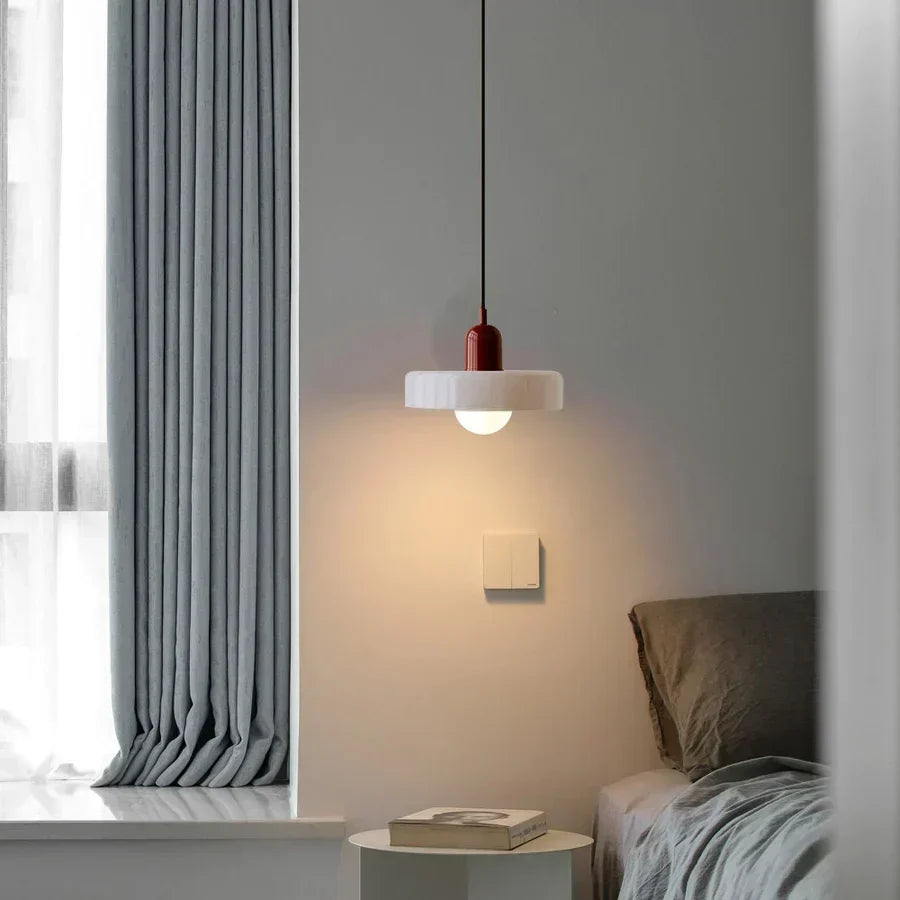 Scandinavian Glass Pendant Ceiling Lamp with Adjustable Suspension