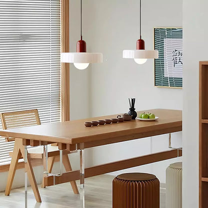 Scandinavian Glass Pendant Ceiling Lamp with Adjustable Suspension