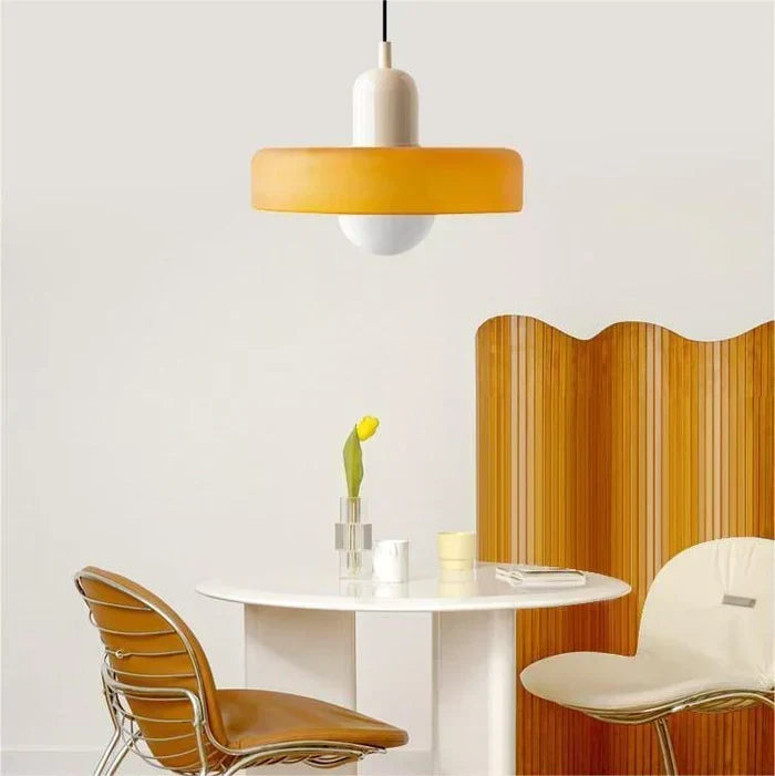 Scandinavian Glass Pendant Ceiling Lamp with Adjustable Suspension