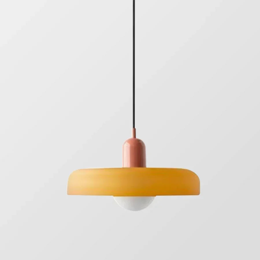 Scandinavian Glass Pendant Ceiling Lamp with Adjustable Suspension