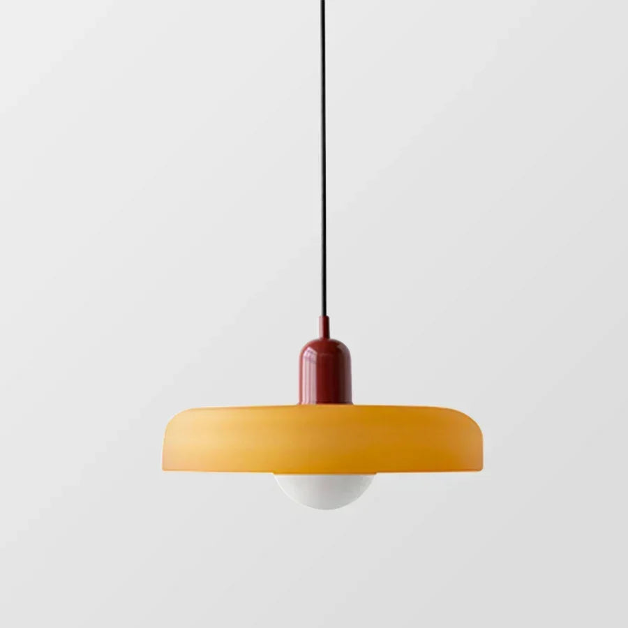 Scandinavian Glass Pendant Ceiling Lamp with Adjustable Suspension