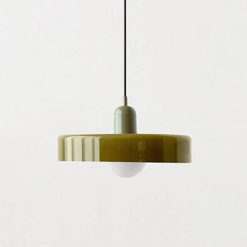 Scandinavian Glass Pendant Ceiling Lamp with Adjustable Suspension