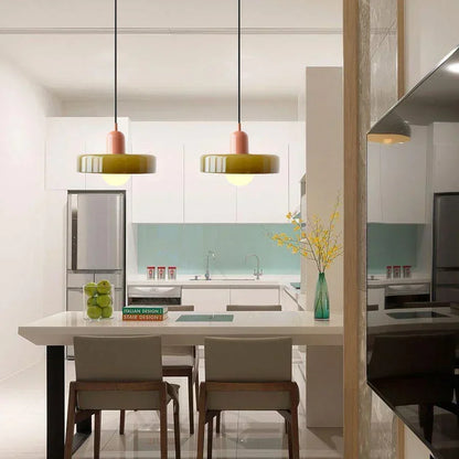 Scandinavian Glass Pendant Ceiling Lamp with Adjustable Suspension