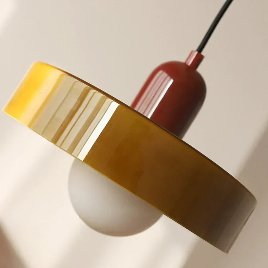 Scandinavian Glass Pendant Ceiling Lamp with Adjustable Suspension