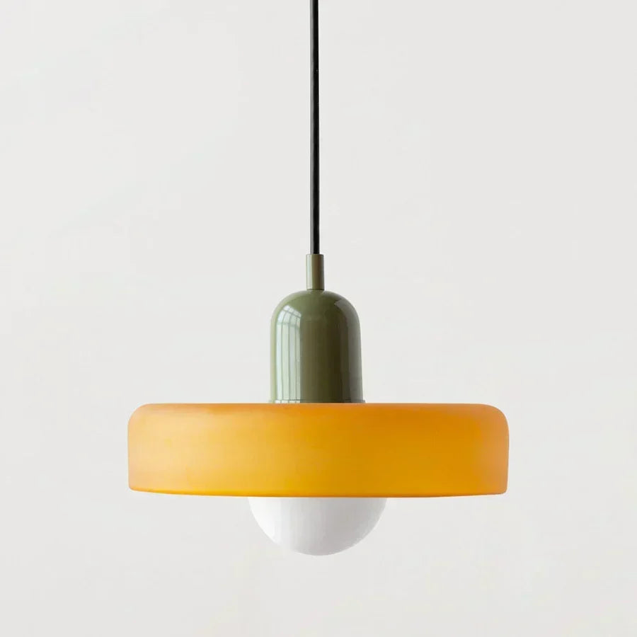 Scandinavian Glass Pendant Ceiling Lamp with Adjustable Suspension