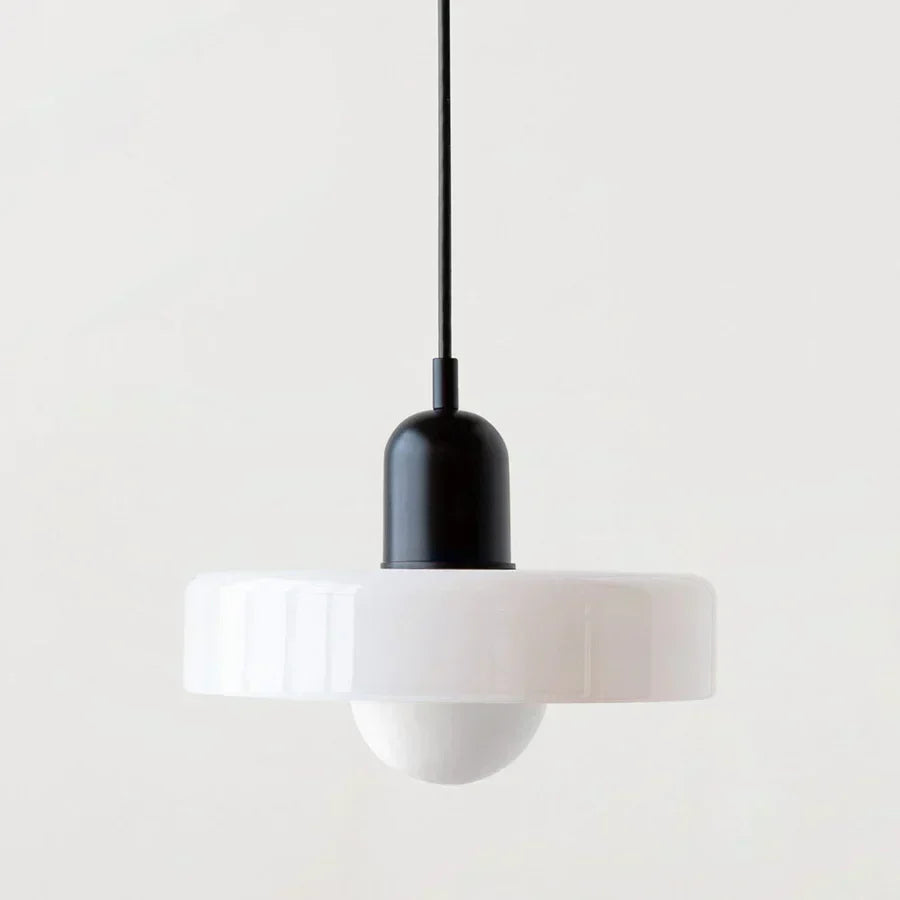 Scandinavian Glass Pendant Ceiling Lamp with Adjustable Suspension