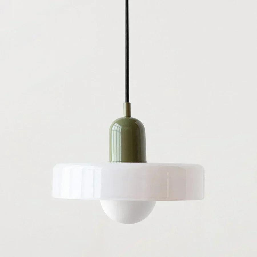 Scandinavian Glass Pendant Ceiling Lamp with Adjustable Suspension