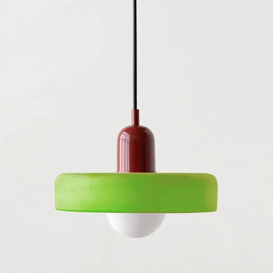 Scandinavian Glass Pendant Ceiling Lamp with Adjustable Suspension