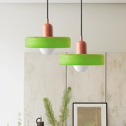 Scandinavian Glass Pendant Ceiling Lamp with Adjustable Suspension