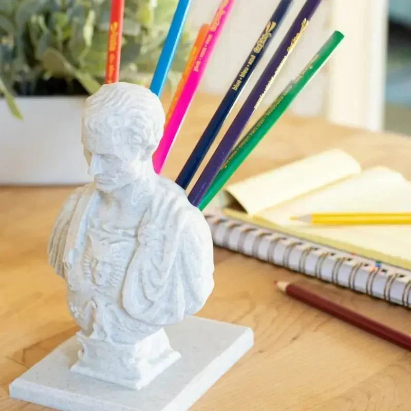 Sculptural Desk Organiser with Classic Decorative Design