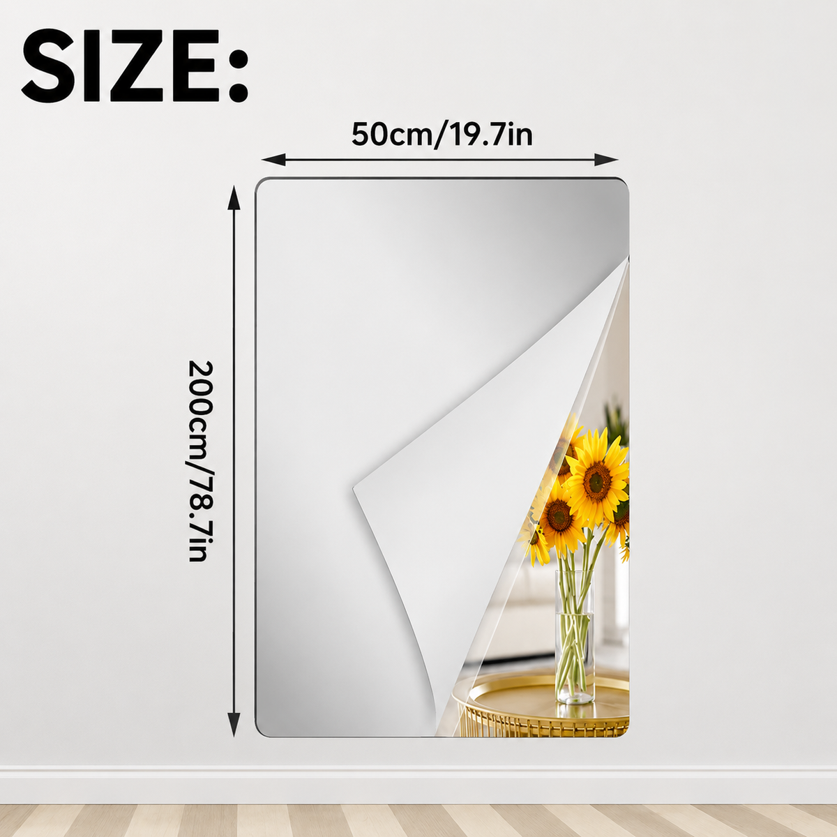Self-Adhesive PET Mirror Film for Smooth Indoor Surfaces