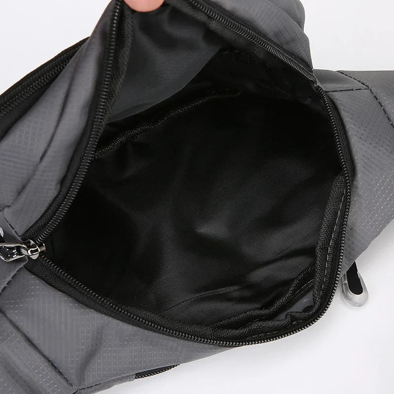 Slim Oxford Waist Pack with Adjustable Strap and Multiple Pockets