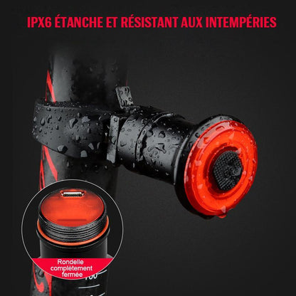Smart Bicycle Rear Light with Brake Detection and USB Rechargeable Battery