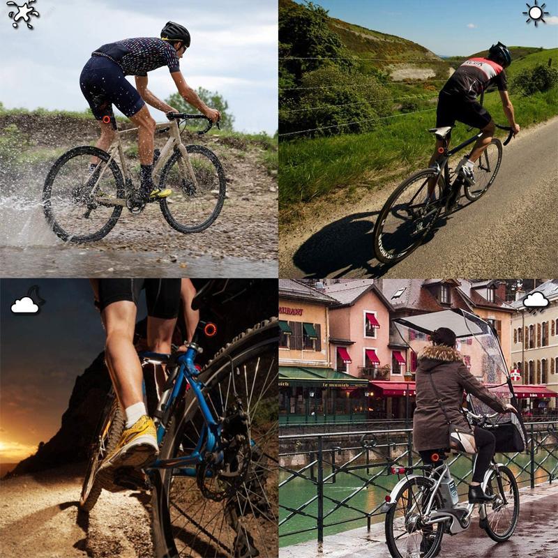 Smart Bicycle Rear Light with Brake Detection and USB Rechargeable Battery