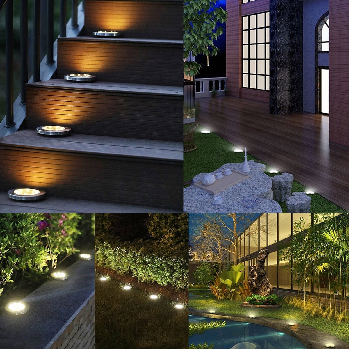 Solar LED Garden Lights with Automatic On/Off Function, IP65 Protection and 600mAh Battery